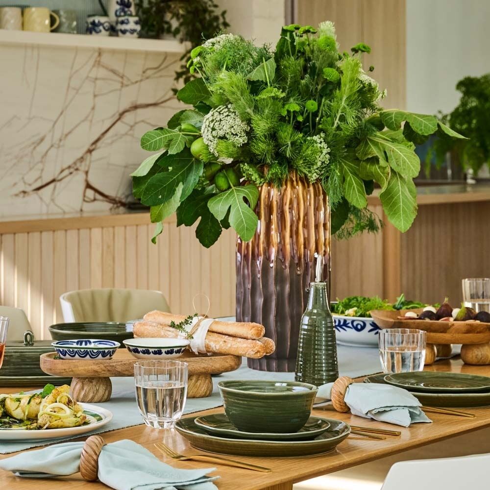 2PK Ecology Isla Ceramic Vase High-Gloss Glaze Tonal Home Decor 41cm
