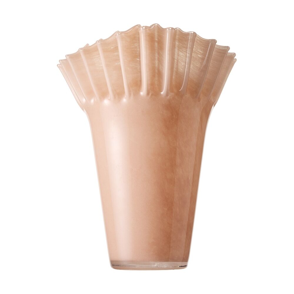 Ecology Tousle Decorative Edges Fluted Flower Vase Pinksalt Pink 29cm