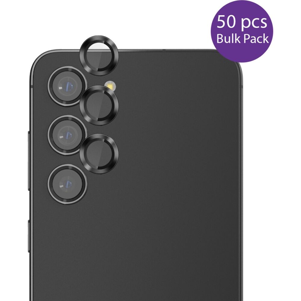 50pc EFM Camera Lens Protector Bulk Set for Samsung Galaxy S25 Plus Carbon