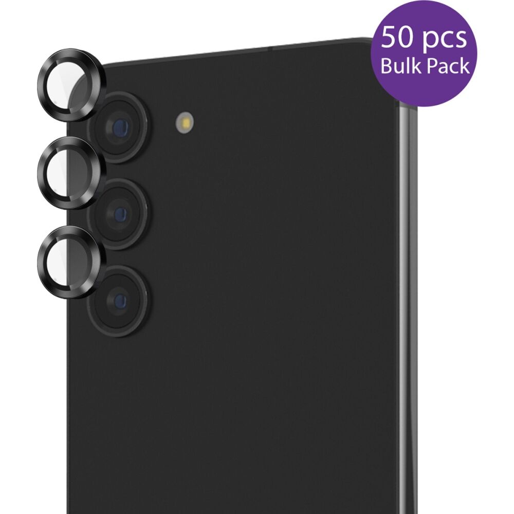 50pc EFM Camera Lens Protector Bulk Set for Samsung Galaxy S25 Plus Carbon