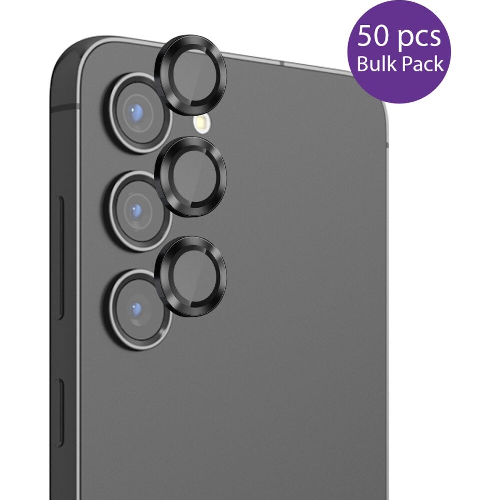 50pc EFM Camera Lens Protector Bulk Set for Samsung Galaxy S25 Plus Carbon
