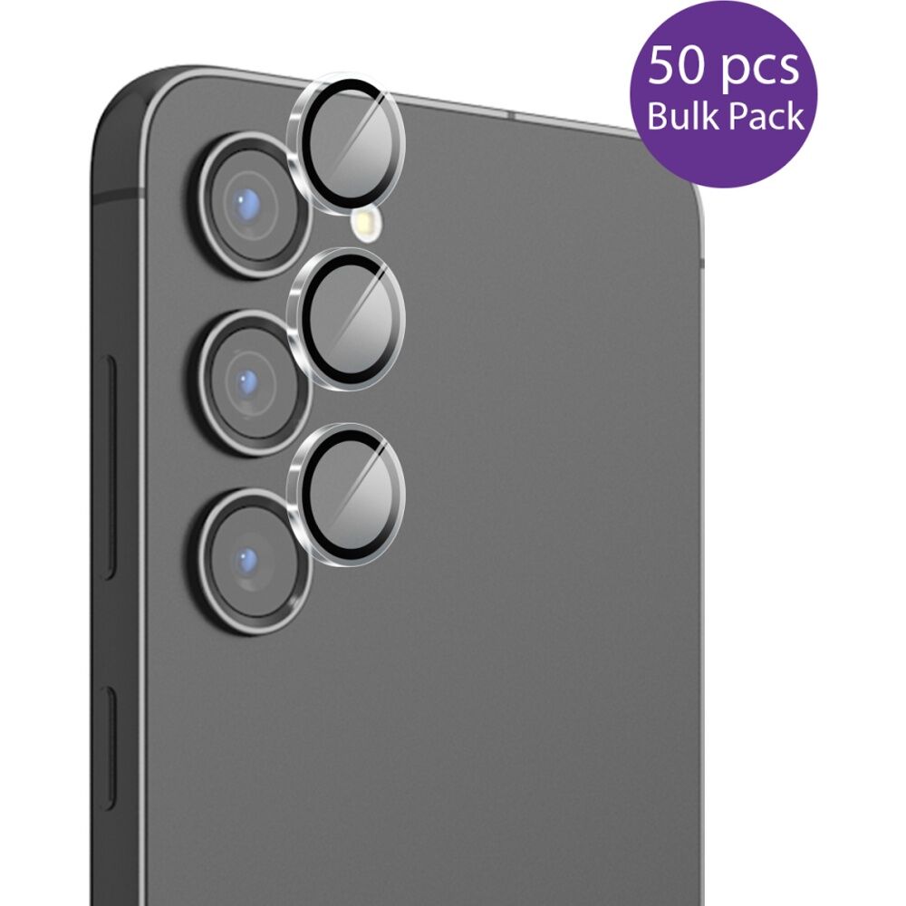 50pc EFM Camera Lens Protector Bulk Set for Samsung Galaxy S25 Plus Clear