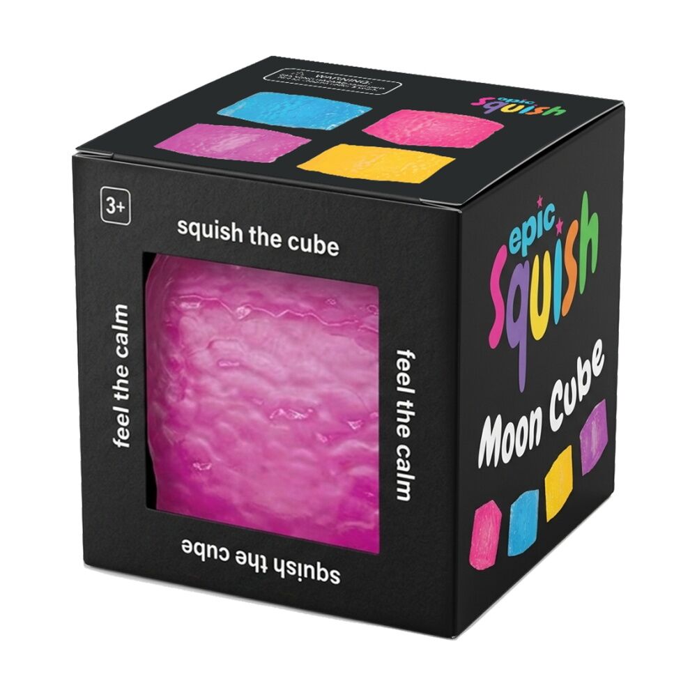 3PK Epic Squish Moon Cube Assorted Soft Slow Rising Sensory Toy Kids 3y+