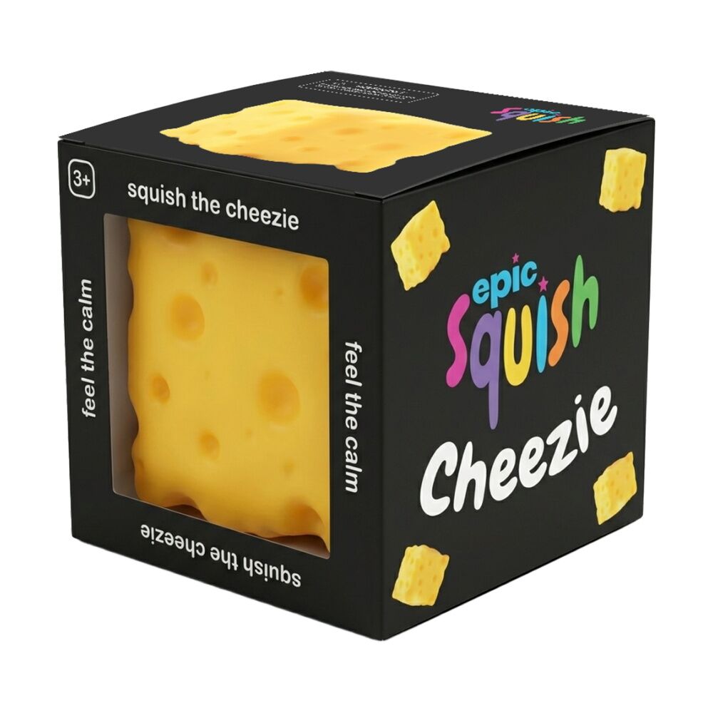 2PK Epic Squish 10cm Cheese Squishy Toy Cheezie Sensory Kids 3y+