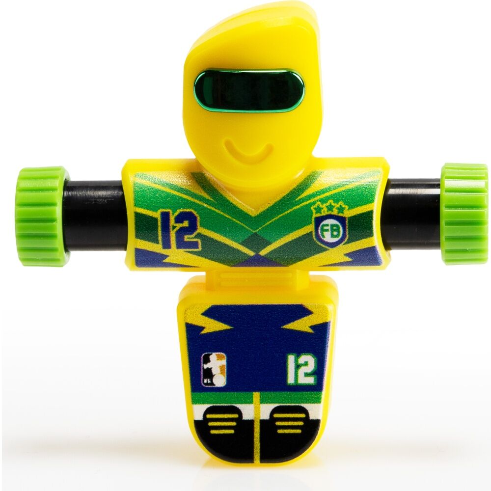 Foosbots Rivals Team Brazil Soccer Toy Squeeze To Spin Kids 6+