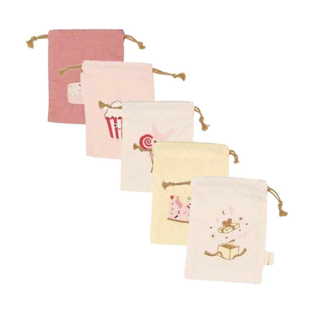 4x 5pc Fabelab Celebration Bag Birthday Mix Cotton Gift Bags Rose