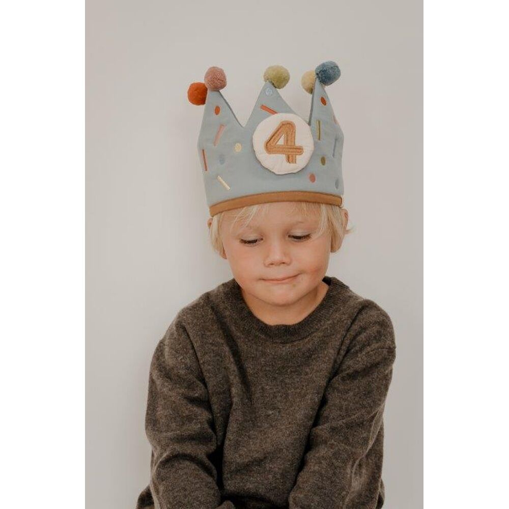 Fabelab Celebration Crown Birthday Mix Cotton Soft Fit Blue 48cm