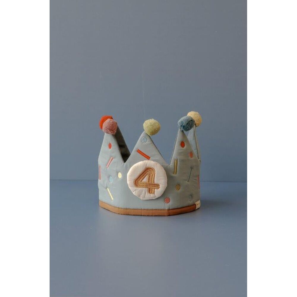 Fabelab Celebration Crown Birthday Mix Cotton Soft Fit Blue 48cm