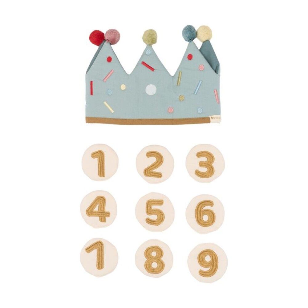 Fabelab Celebration Crown Birthday Mix Cotton Soft Fit Blue 48cm