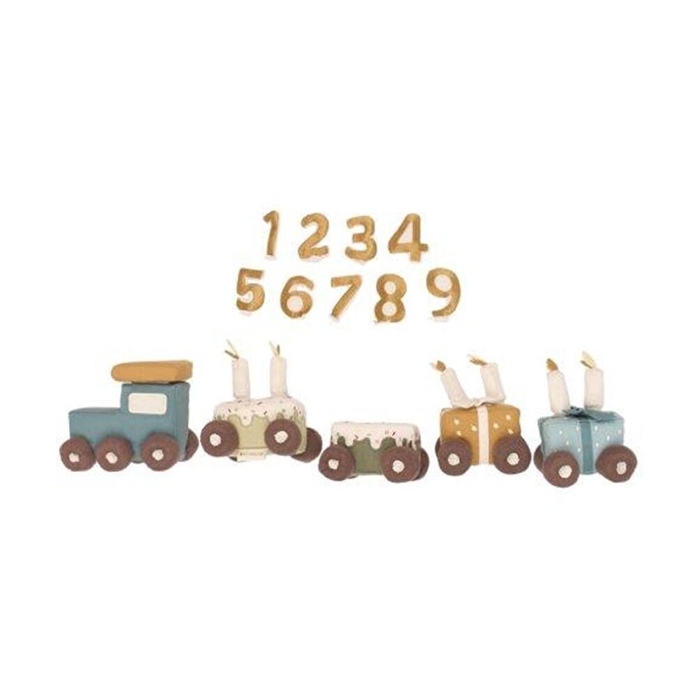 Fabelab Celebration Train Birthday Mix Cotton Soft Toy Blue 50cm