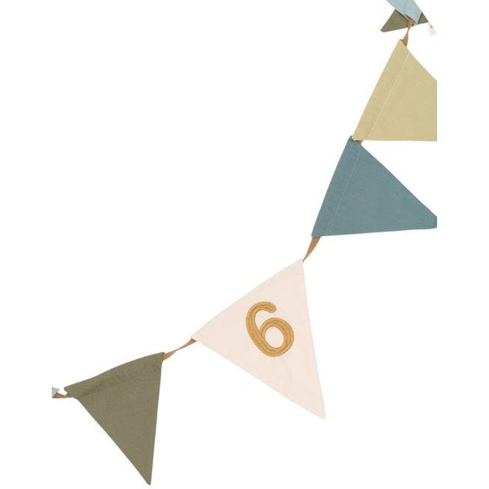 Fabelab Celebration Garland Birthday Mix Cotton Flags Blue 201cm