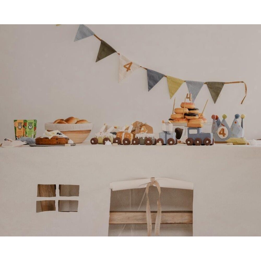 Fabelab Celebration Garland Birthday Mix Cotton Flags Blue 201cm