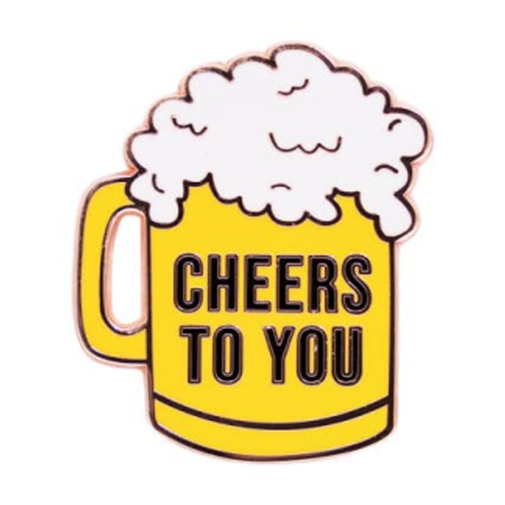2PK Splosh Father's Day Cheers Keepsake Pin Enamel Heartfelt Rose Gold