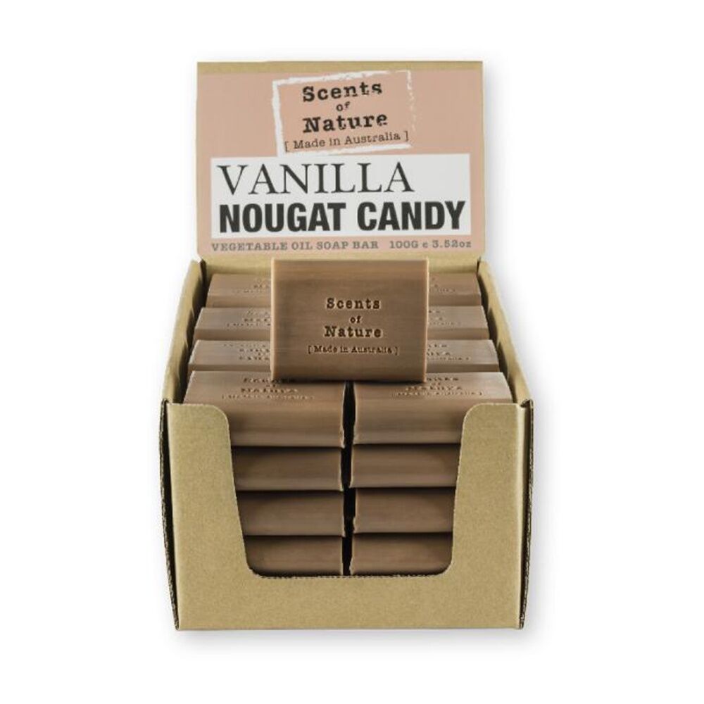 40PK Scents of Nature Bath/Shower/Hand Wash Soap Bar 100g Vanilla Nougat Candy