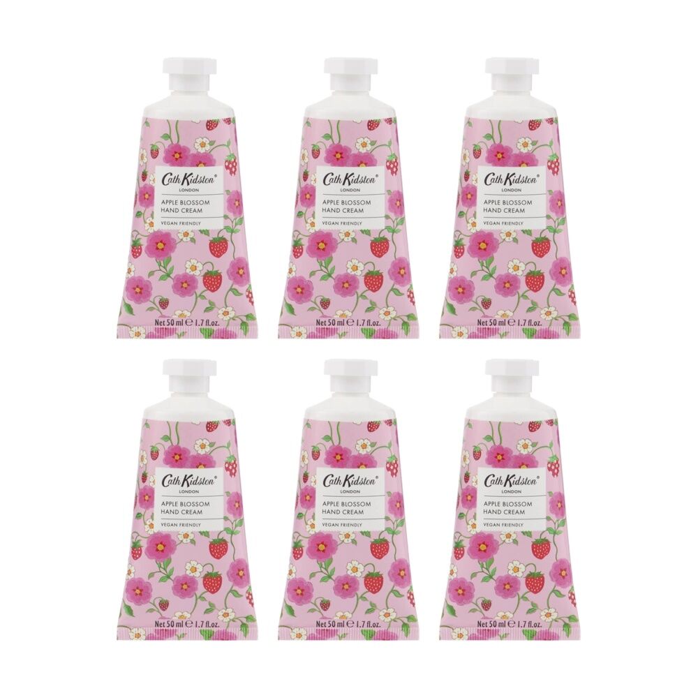 6PK Heathcote & Ivory Cath Kidston Strawberry Hand Cream Moisturizing 50ml