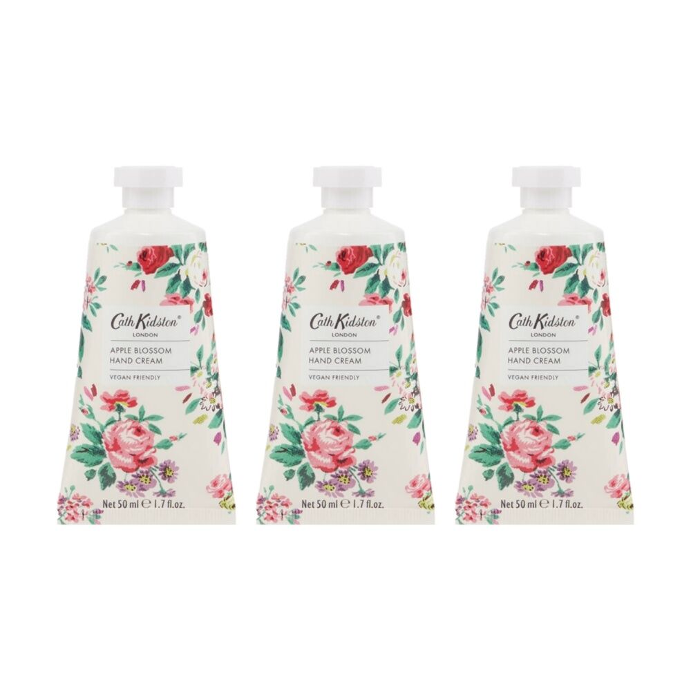 3PK Heathcote & Ivory Cath Kidston Traditional Rose Hand Cream 50ml