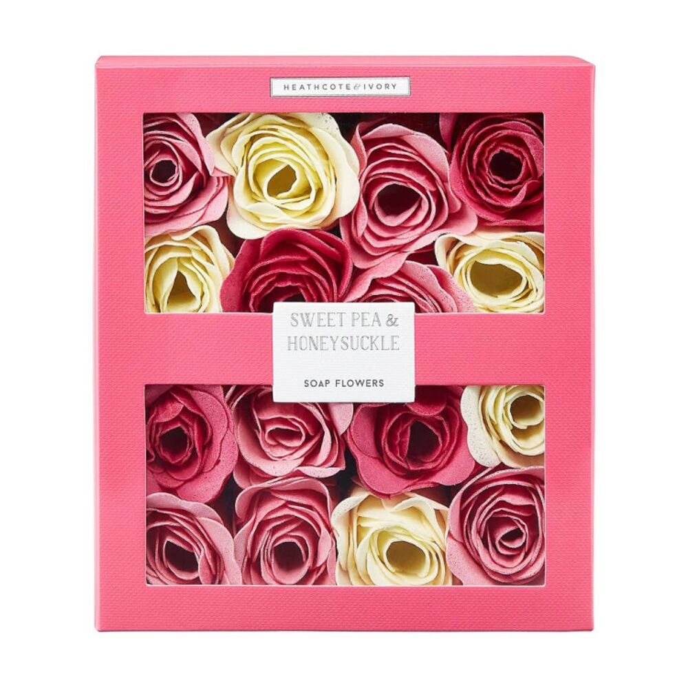 2PK Heathcote & Ivory Sweet Pea Honeysuckle Soap Flowers Relax Bath 96g