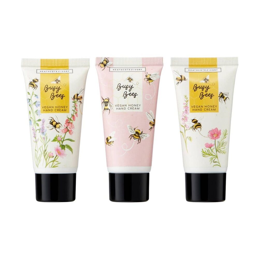 3pc Heathcote & Ivory Busy Bees Hand Cream Trio Collection Set 30ml