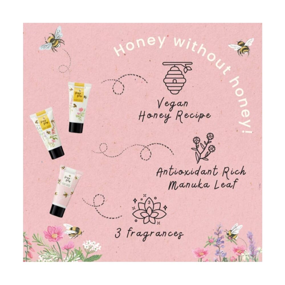 3pc Heathcote & Ivory Busy Bees Hand Cream Trio Collection Set 30ml