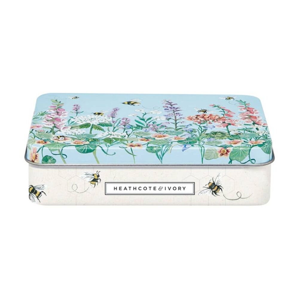 2pc Heathcote & Ivory Busy Bees Hand Cream & Lip Balm Tin Thyme Honey