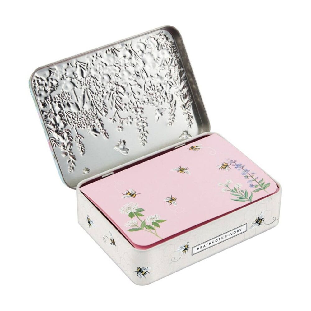 2pc Heathcote & Ivory Busy Bees Hand Cream & Lip Balm Tin Thyme Honey