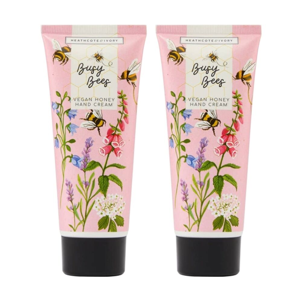 2PK Heathcote & Ivory Busy Bees Orange Blossom Honey Hand Cream 100ml