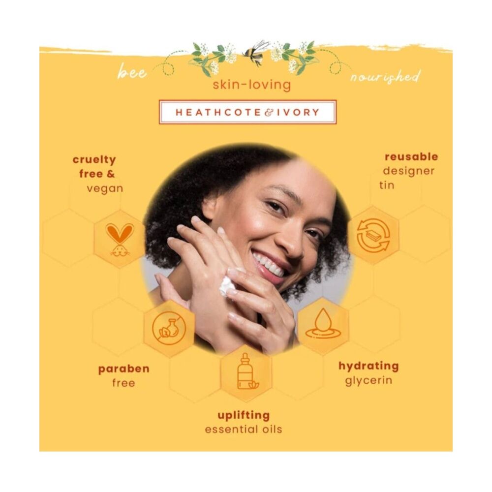 2PK Heathcote & Ivory Busy Bees Orange Blossom Honey Hand Cream 100ml