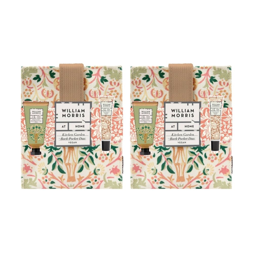 2x 2pc Heathcote & Ivory William Morris Kitchen Garden Back Pocket Cream Balms