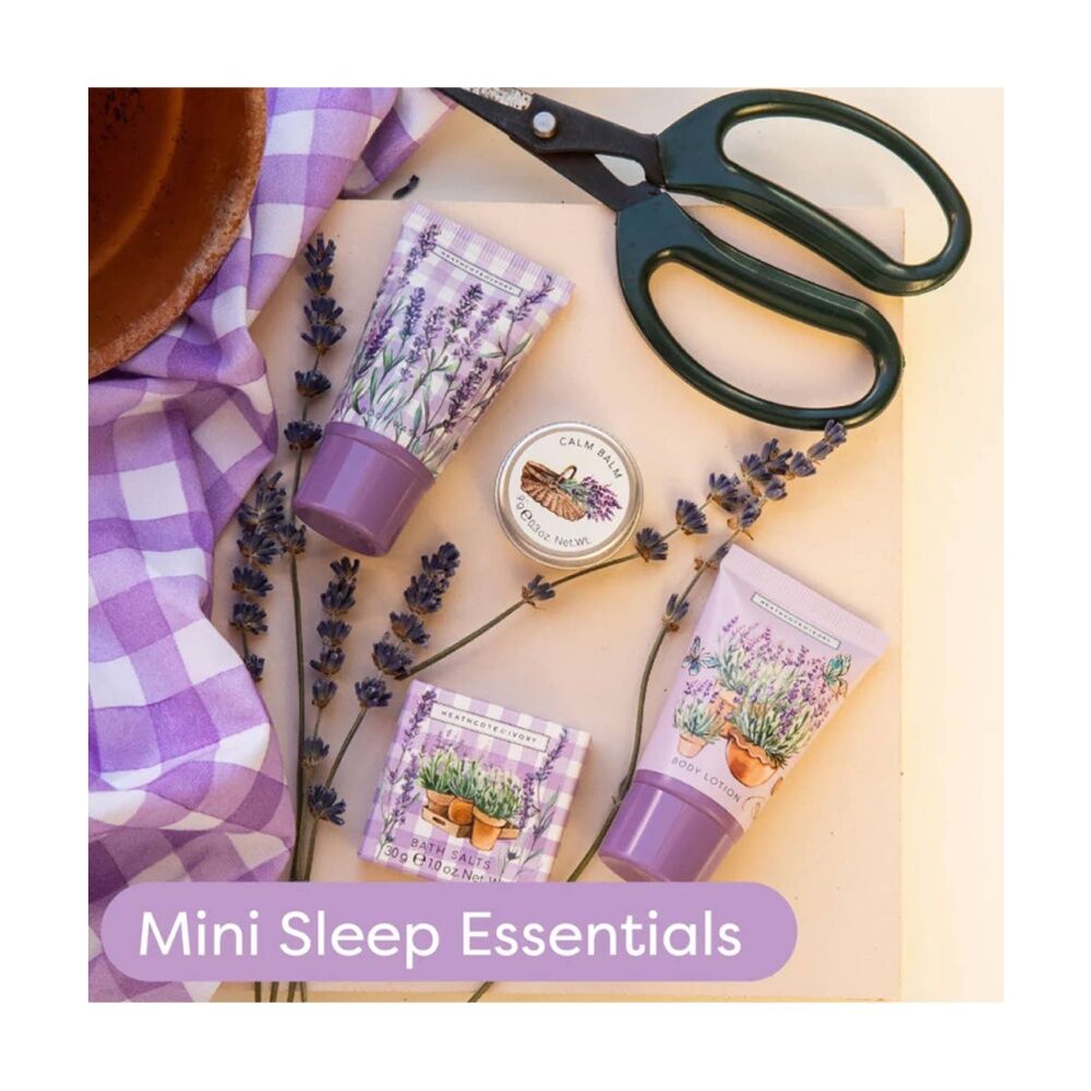 2x 4pc Heathcote & Ivory English Lavender Mini Sleep Essentials Set Multi