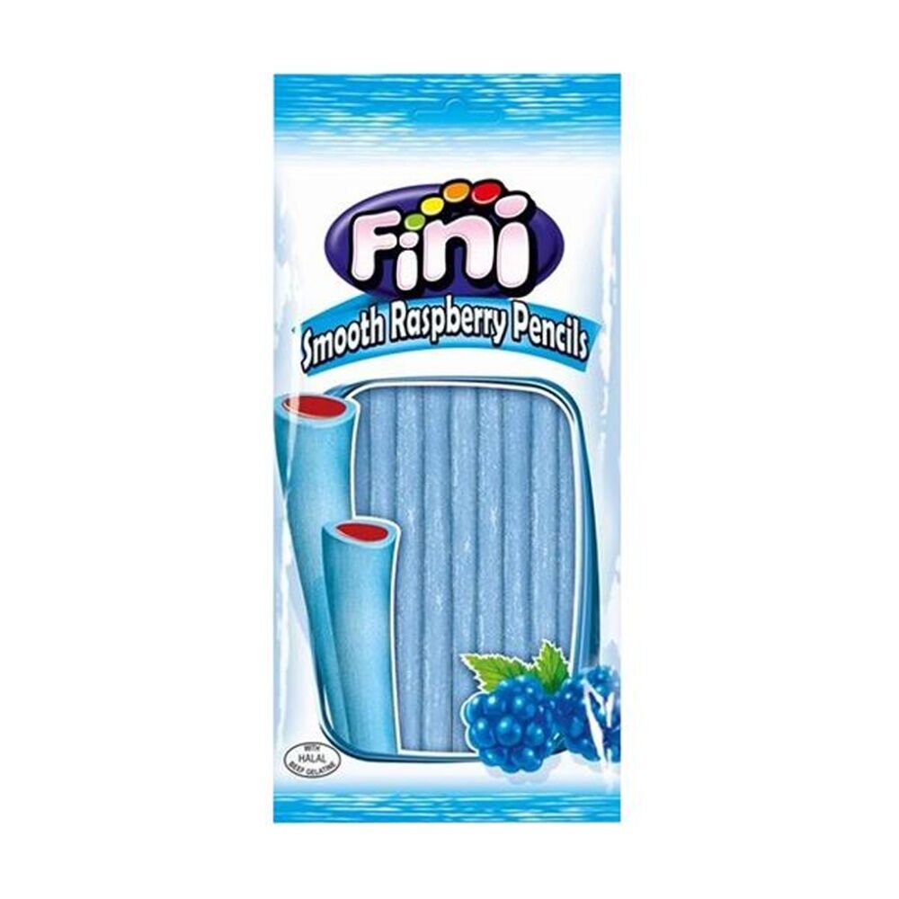 16PK Fini Blue Raspberry Smooth Pencil Sweet Confectionary Candy 100g