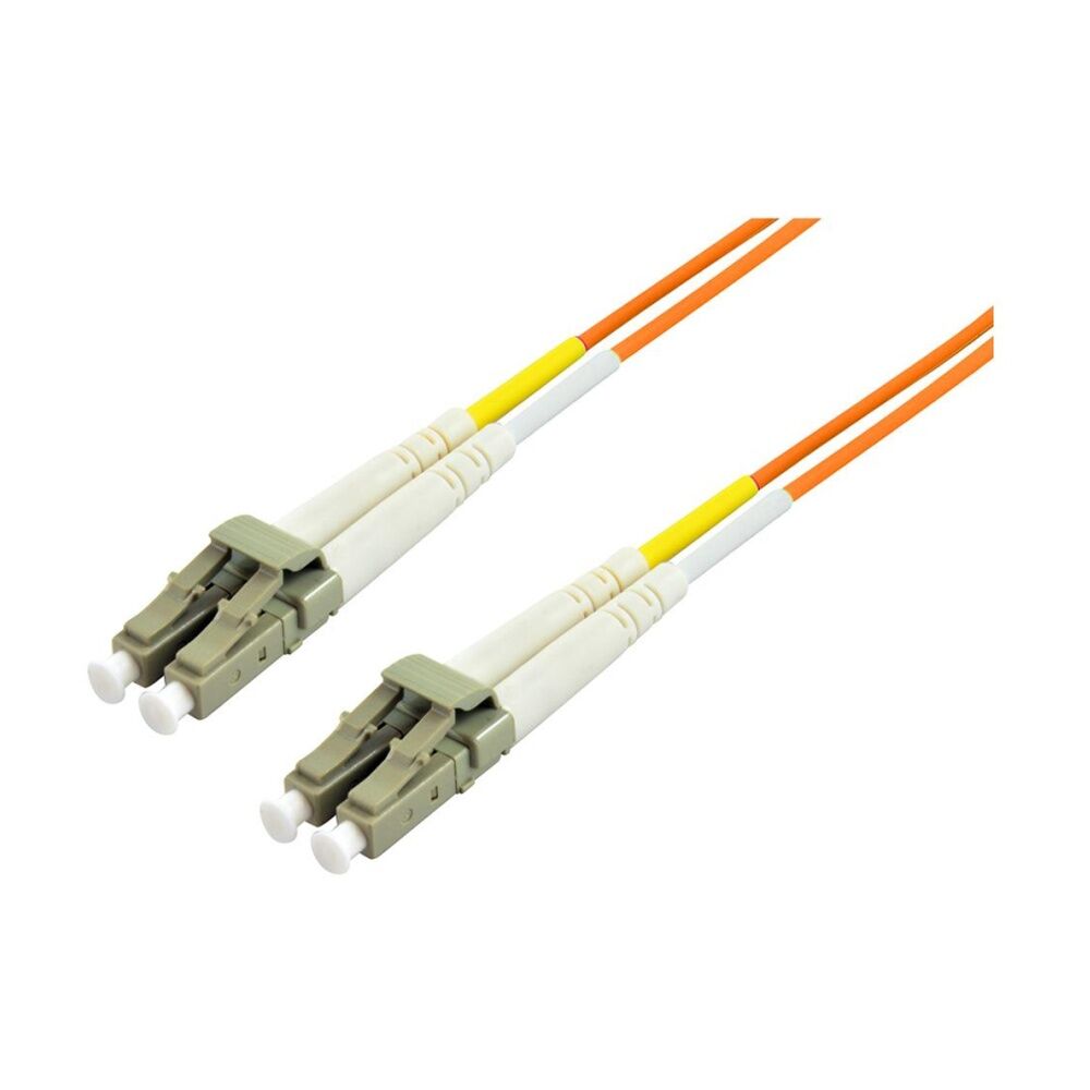 2PK Comsol LC-LC Multi-Mode Duplex Fibre Patch Cable LSZH 62.5/125 OM1 3M