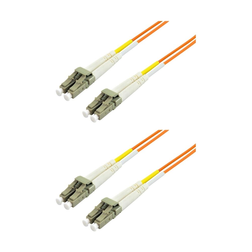 2PK Comsol LC-LC Multi-Mode Duplex Fibre Patch Cable LSZH 62.5/125 OM1 3M