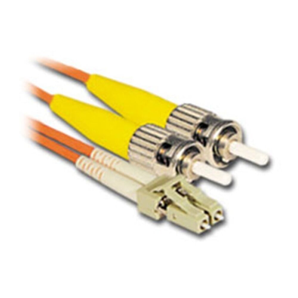 2PK Comsol LC-ST Multi-Mode Duplex Fibre Patch Cable LSZH 62.5/125 OM1 1M