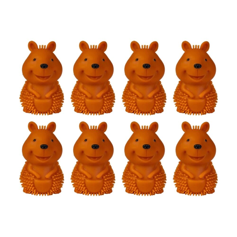 8PK Smooshos Super Squeeze Furry Pal Quokka Soft Plush Stress Toy Brown