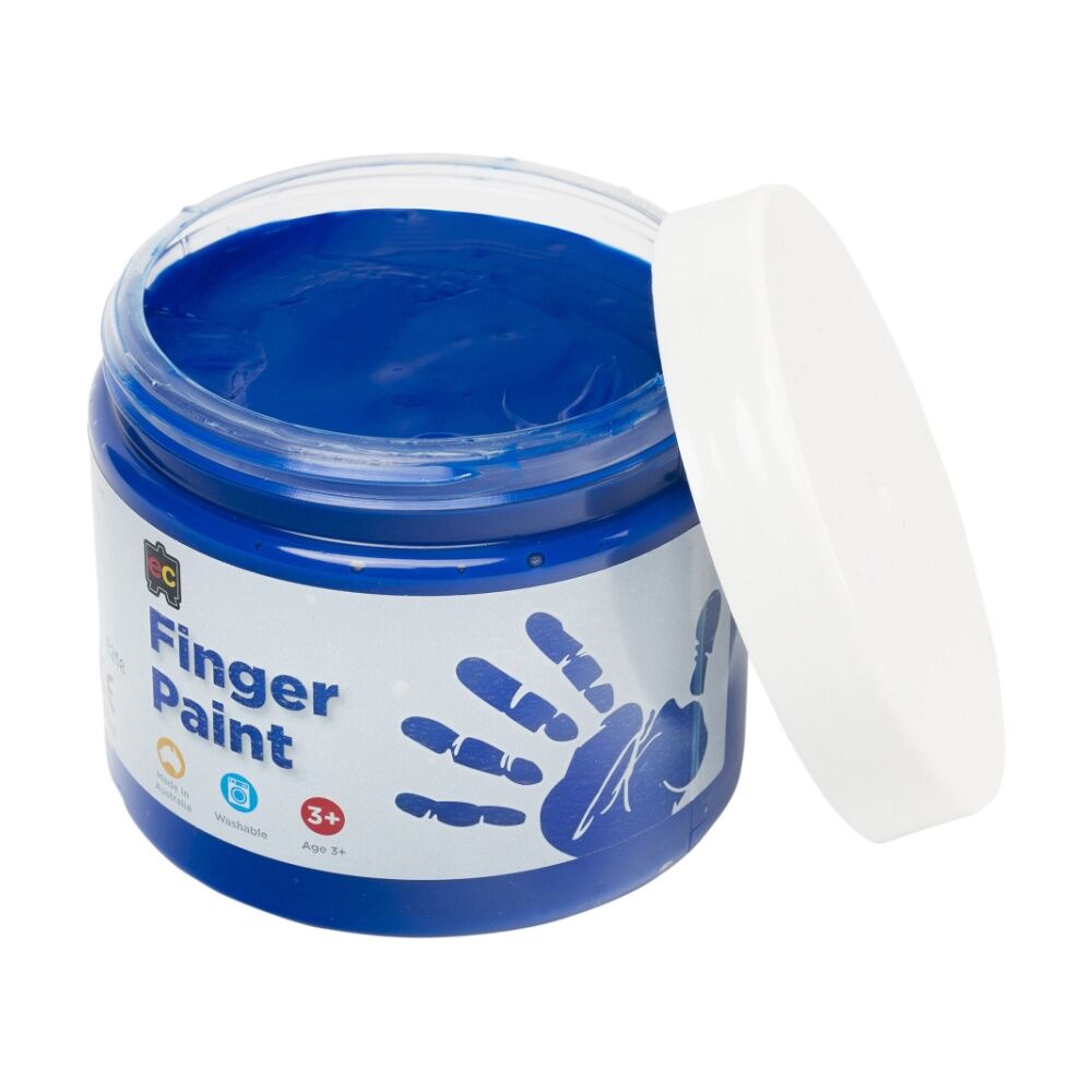 6PK Educational Colours Finger Paint Blue 20ml Kids Art/Craft 250ml 3y+
