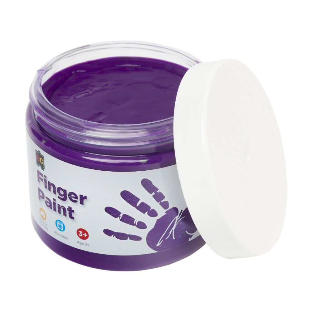 6PK Educational Colours Finger Paint Purple 20ml Kids Art/Craft 250ml 3y+