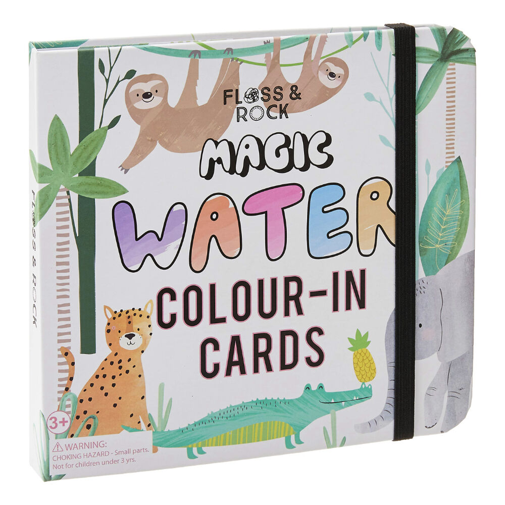 2PK Floss & Rock Magic Water Colouring Jungle Reusable Colour Activity Set 3y+