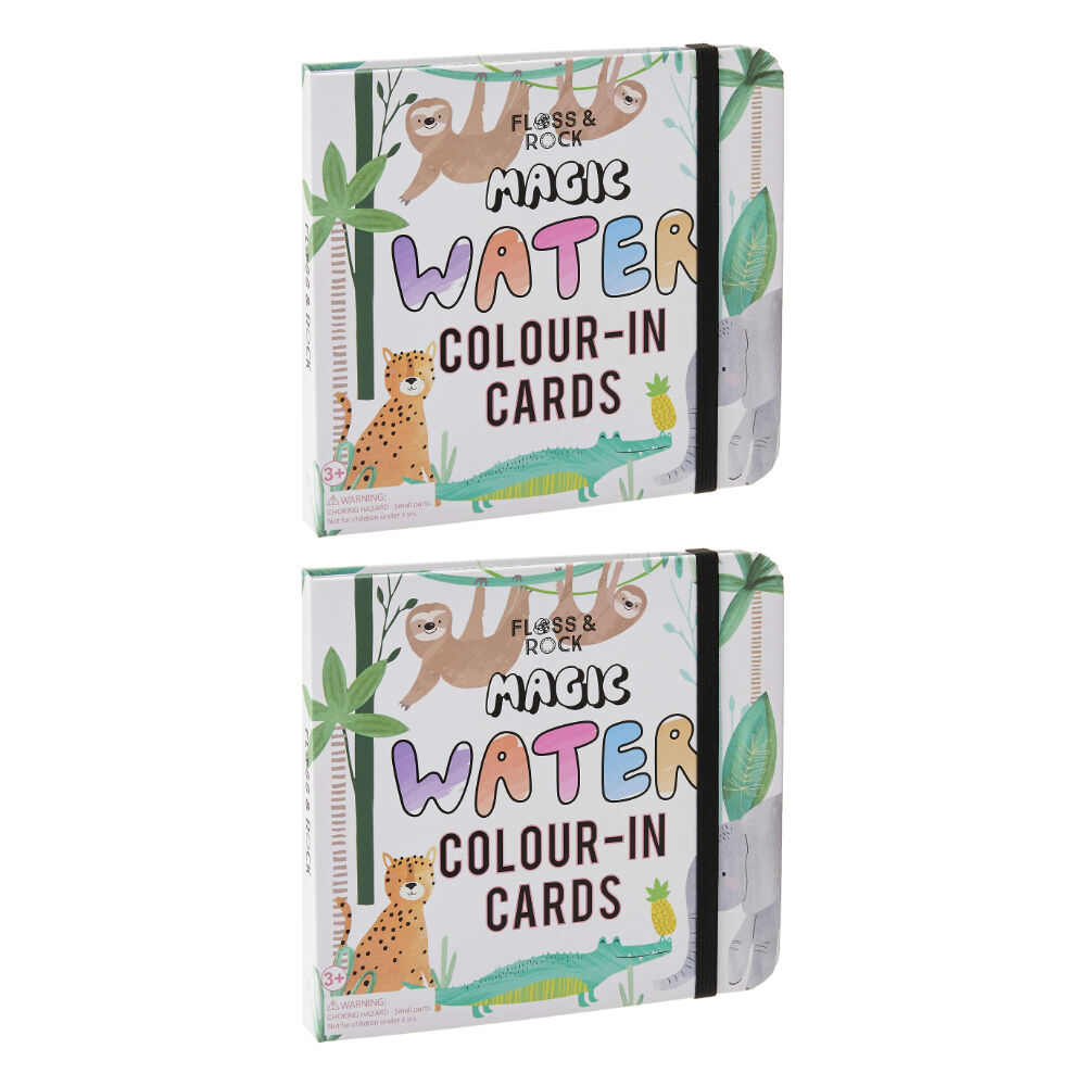 2PK Floss & Rock Magic Water Colouring Jungle Reusable Colour Activity Set 3y+