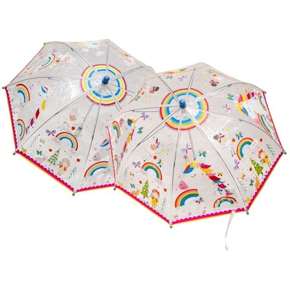 2PK Floss & Rock Colour Changing Umbrella Rainbow Fairy Transparent 3y+ 60x70cm
