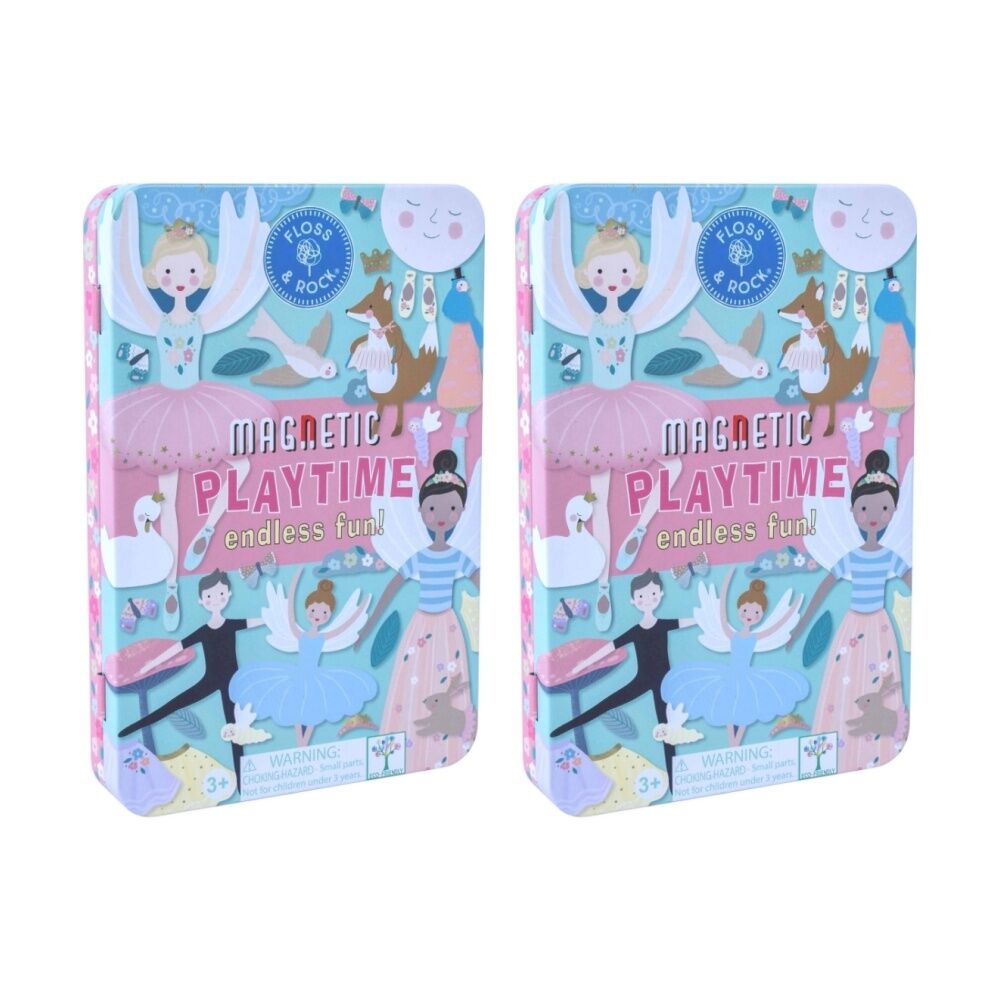 2x 50pc Magnetic Playtime Enchanted 2 Scenes Kids Activity Set 3y+ Floss & Rock