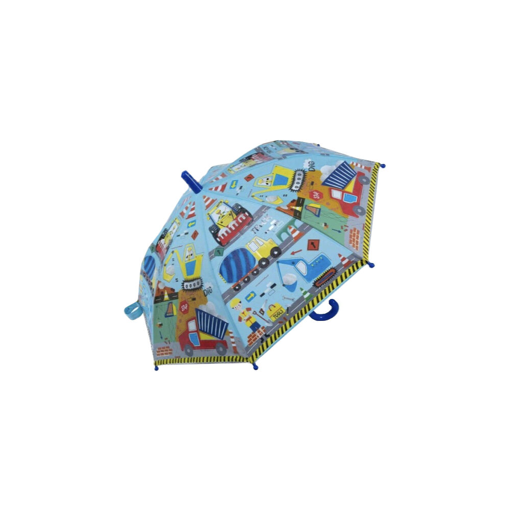Floss & Rock Colour Changing Umbrella Construction Theme Kids 3y+ 60x70cm