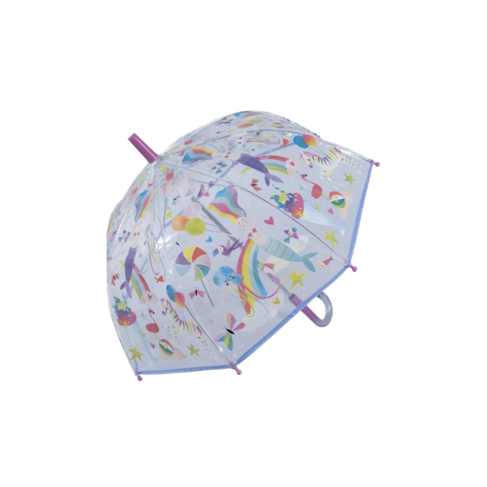 2PK Floss & Rock Colour Changing Umbrella Fantasy Transparent Kids 3y+ 60x70cm
