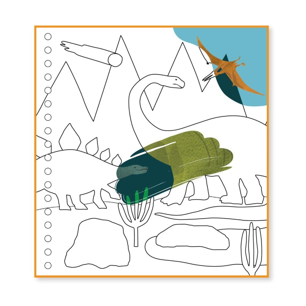 2PK Floss & Rock Magic Multiplay Dinosaur 16 Activities Reusable Book 3y+