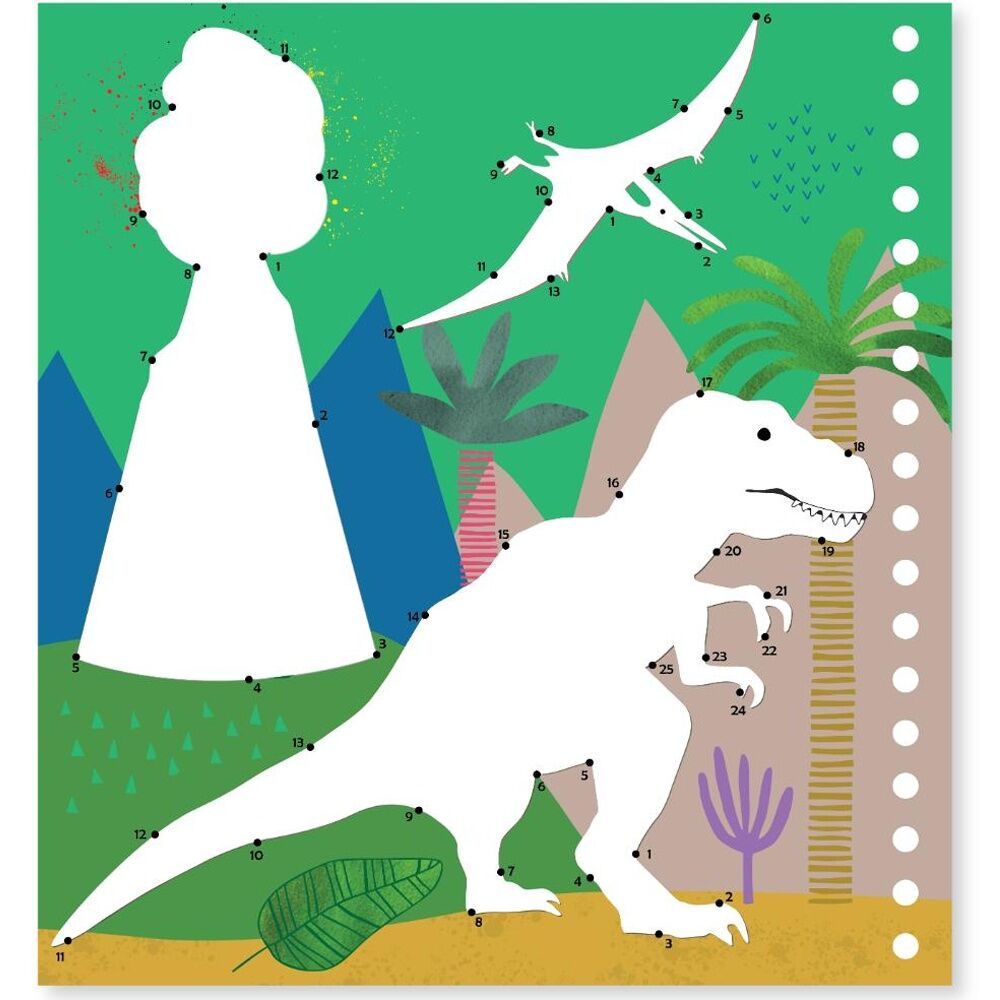 2PK Floss & Rock Magic Multiplay Dinosaur 16 Activities Reusable Book 3y+