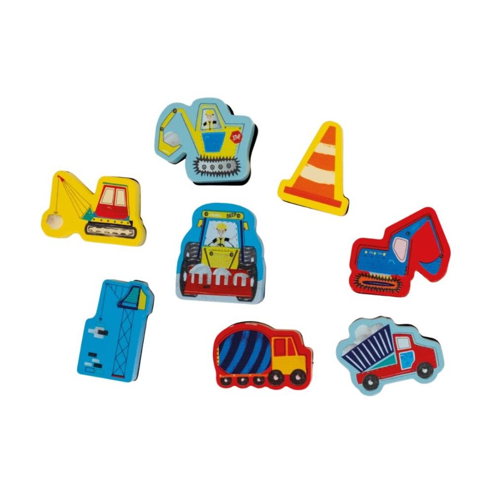 Floss & Rock My Stamper Set Construction Theme 8 Stamps 4 Ink Pads 3y+