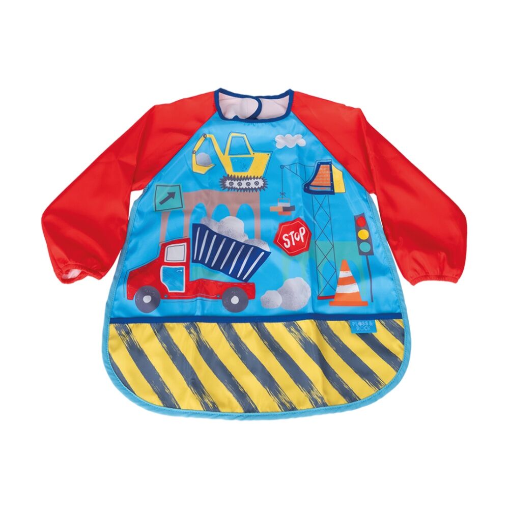 Floss & Rock Playtime Apron Construction Design Full-Length Arms 2y+