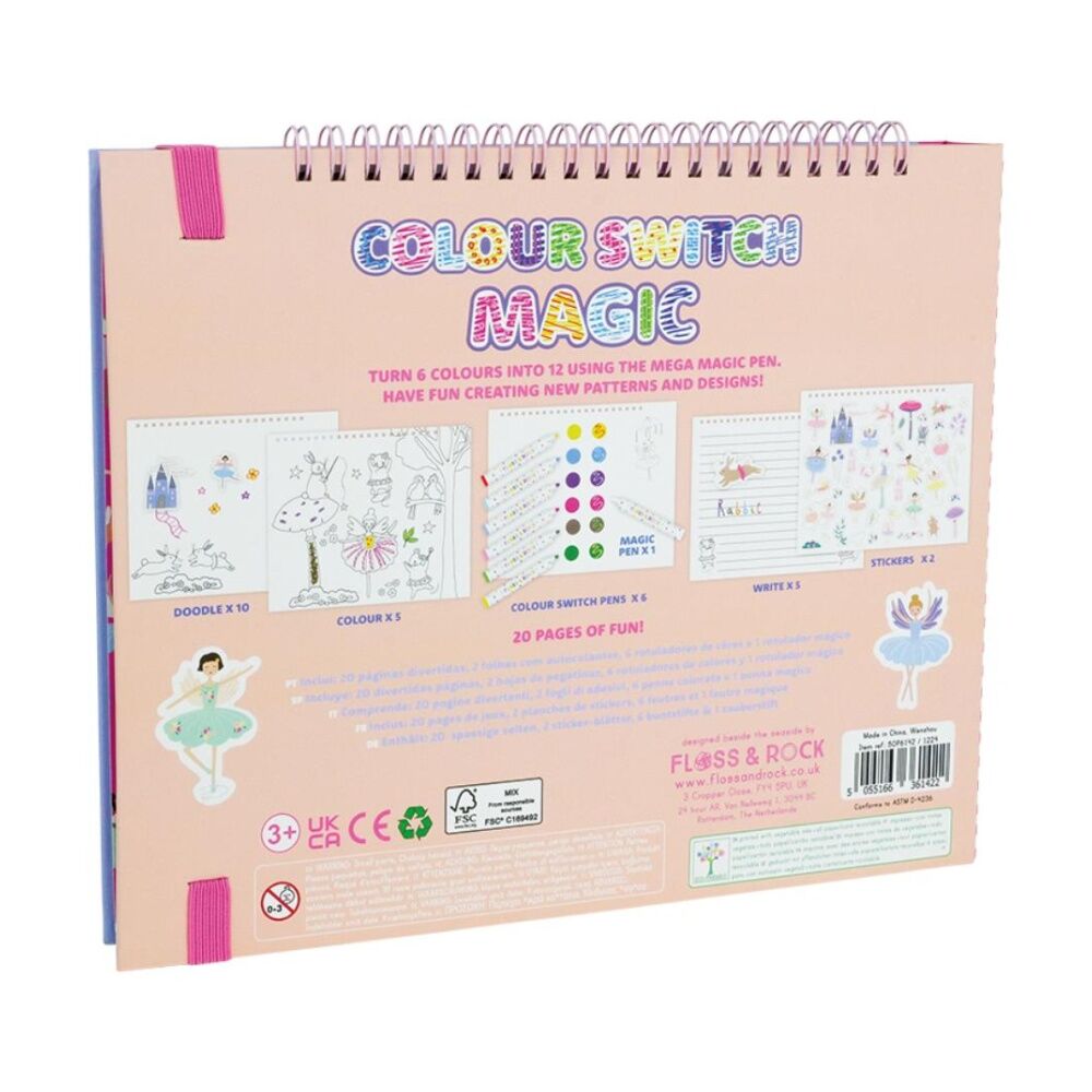 2PK Floss & Rock Changing Colour Switch Magic Enchanted Fun Activity Kids 3y+