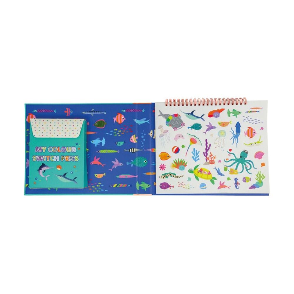 2PK Floss & Rock Colour Changing Switch Magic Ocean Activity Book Kids 3y+