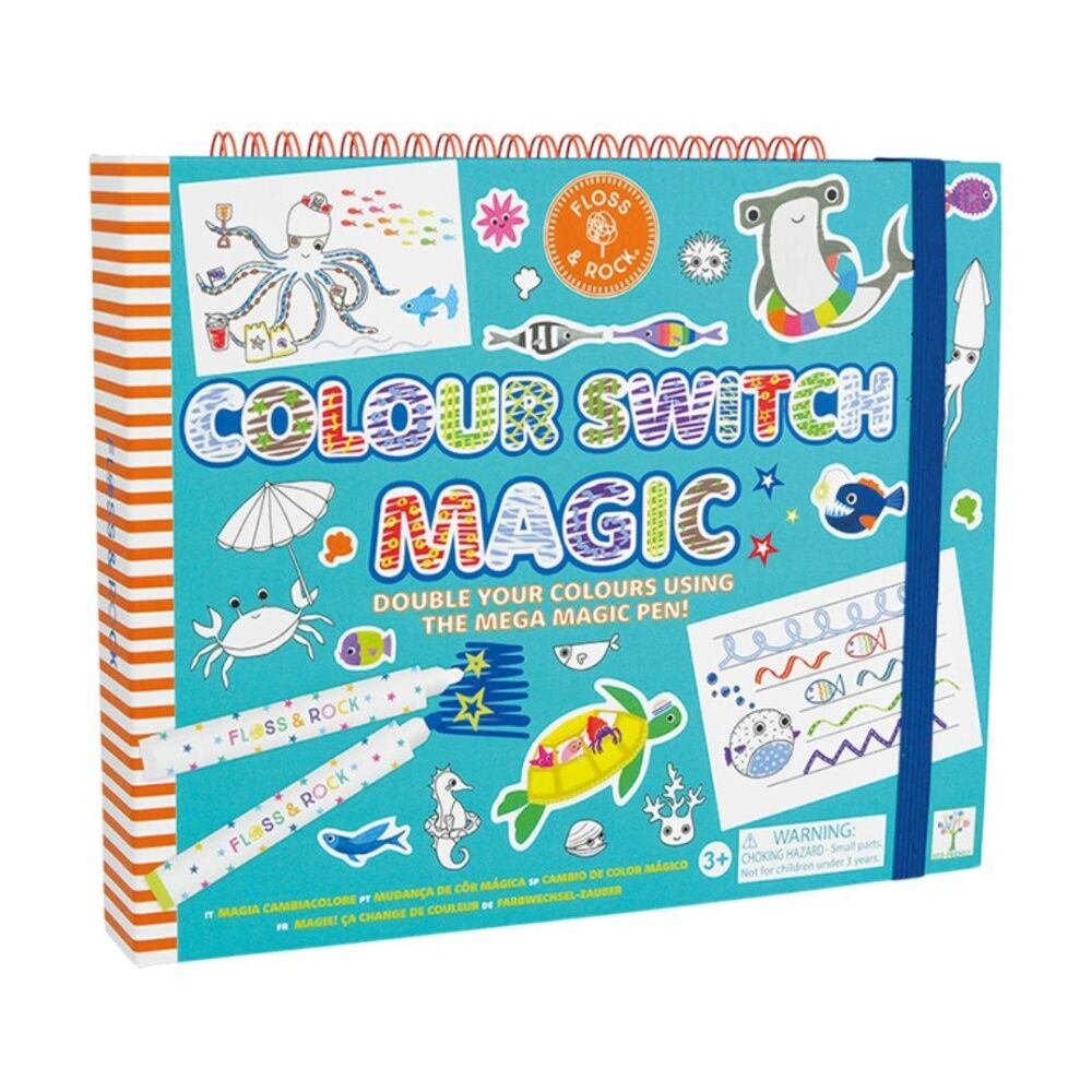 2PK Floss & Rock Colour Changing Switch Magic Ocean Activity Book Kids 3y+