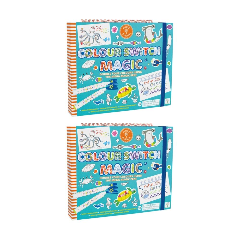2PK Floss & Rock Colour Changing Switch Magic Ocean Activity Book Kids 3y+